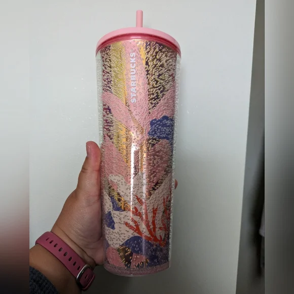 NWT Starbucks Coral Reef Bubble 2021 Edition Venti Cup Tumbler Collectible - Picture 5 of 12